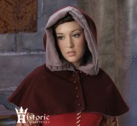 Hood, Buttoned Style, 14th-15th Century (MADE TO ORDER) (image for) Hood, Buttoned Style, 14th-15th Century (MADE TO ORDER)